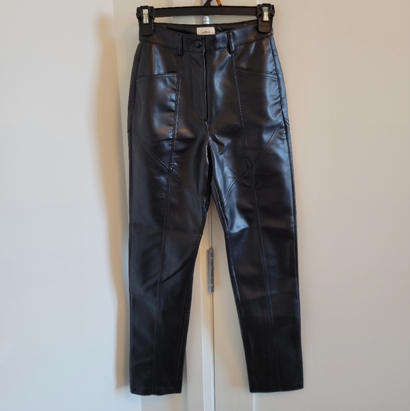 Aritzia Vegan Leather Pants - Picture 4 of 7